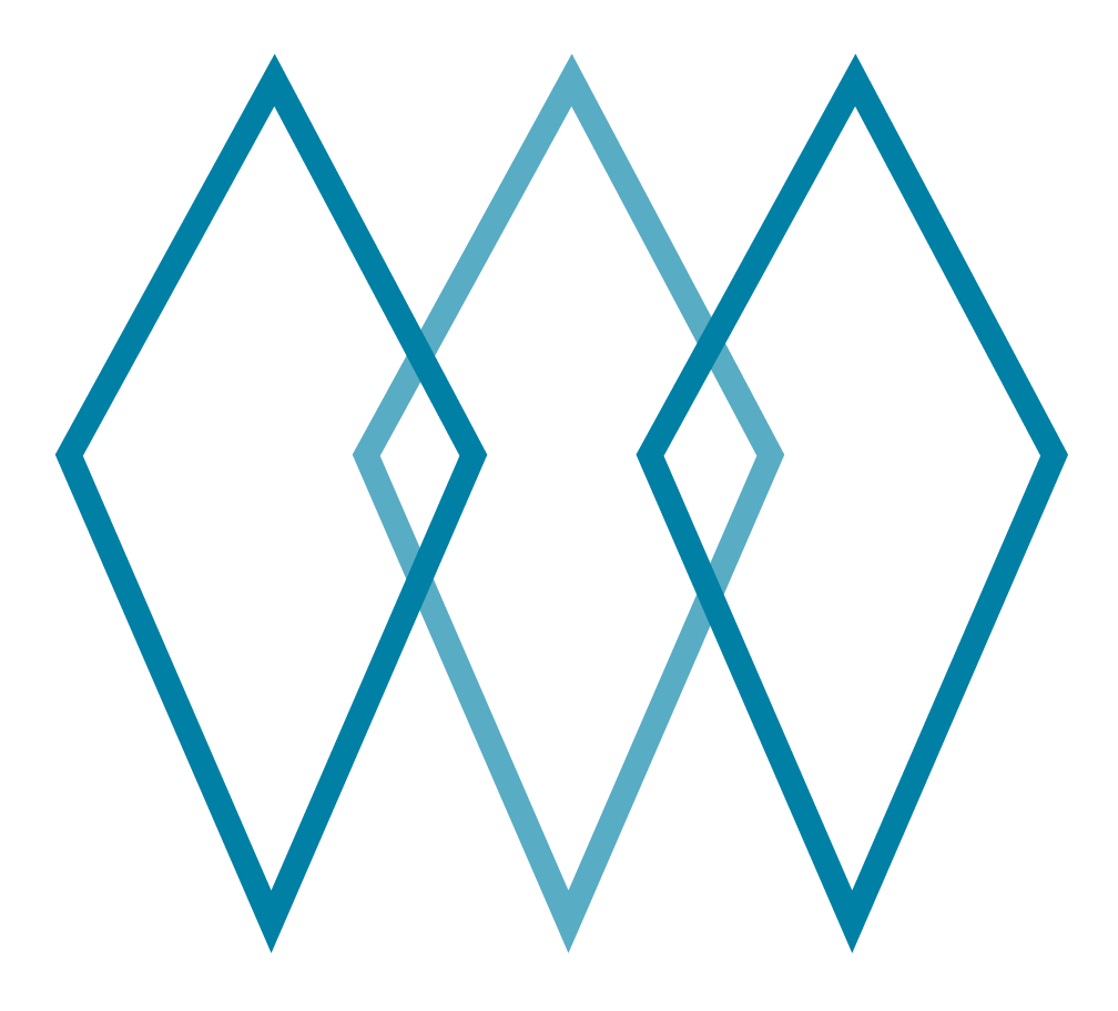3 blue diamonds, luxury financial group logo