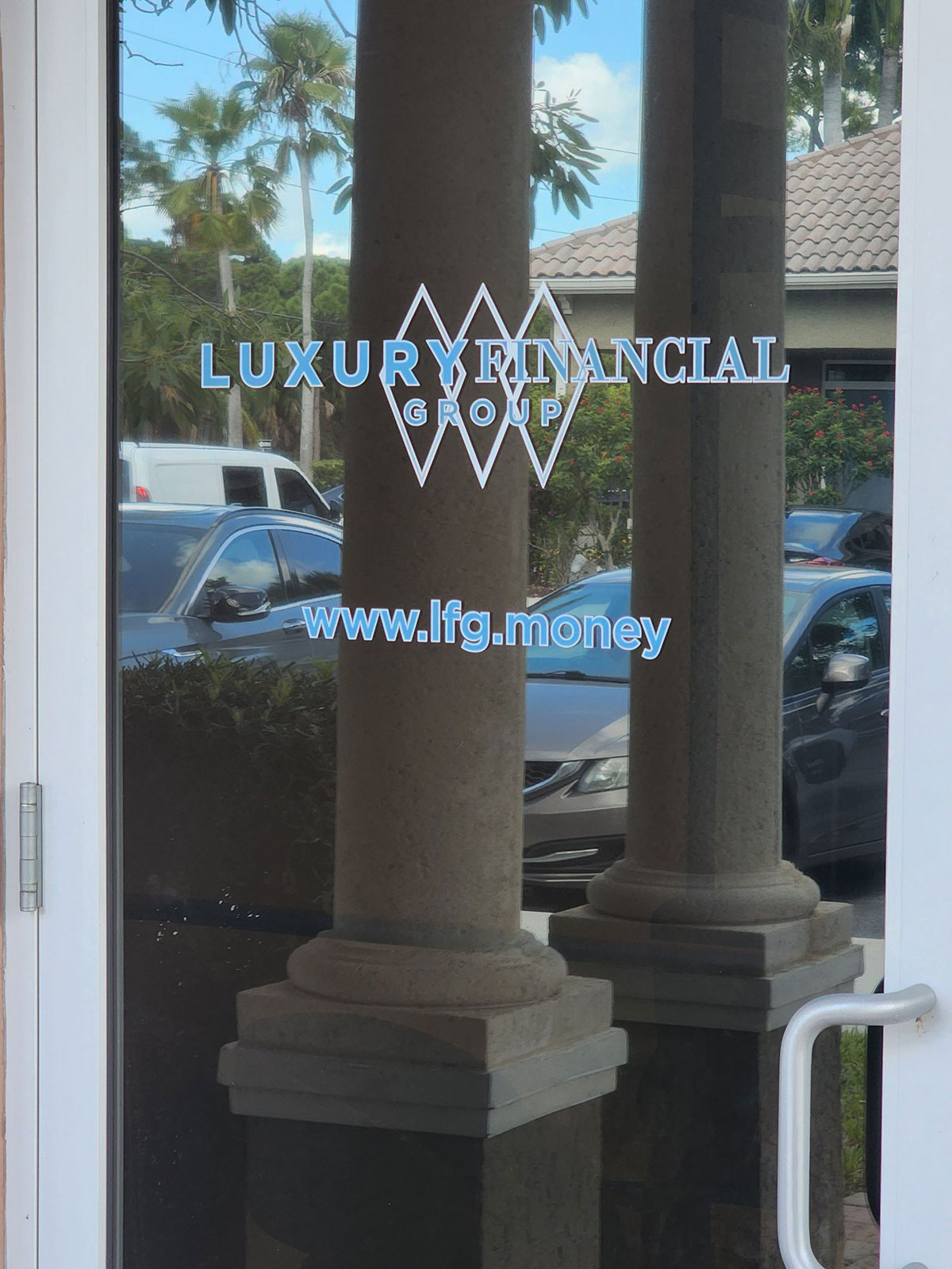 Front door of Luxury Financial Group office
