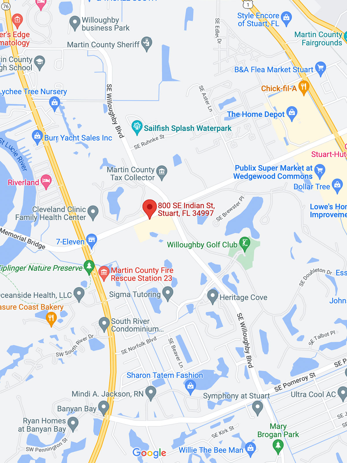 Map of Stuart, FL office location